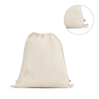 BELIZE. 100 organic cotton drawstring bag (140 g/m²)